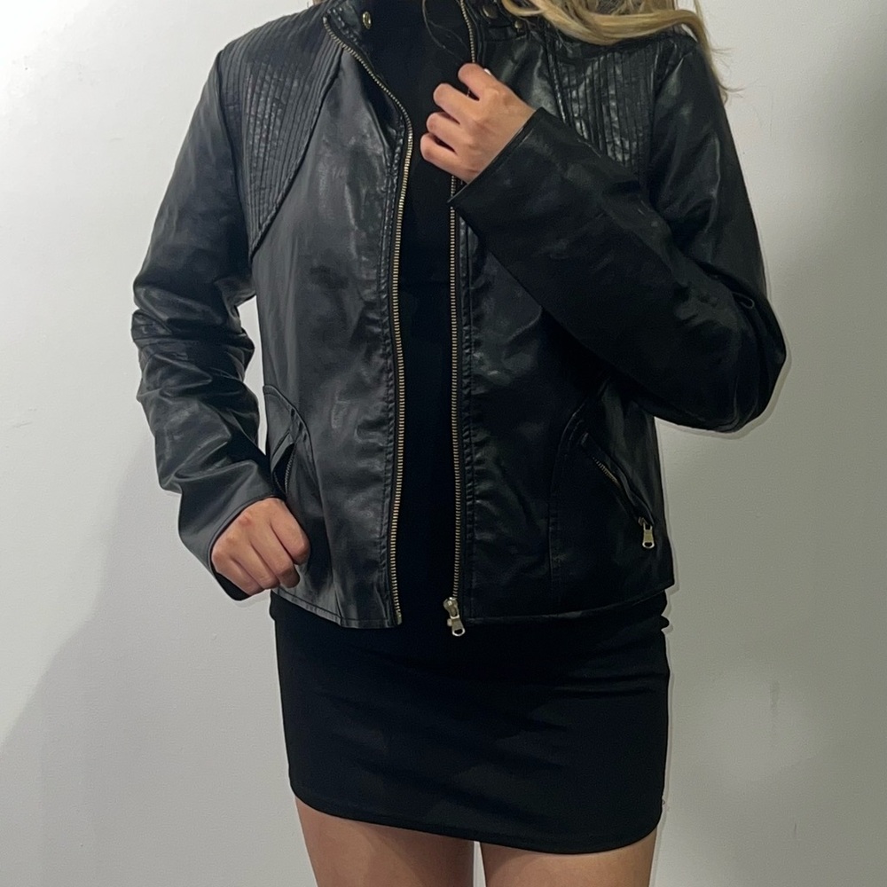 Women's Black Leather Jacket
